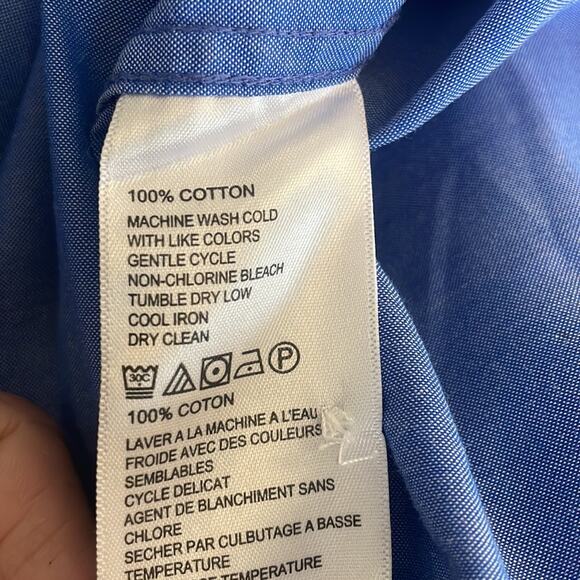 Tommy Bahama Blue Men’s Dress Button Down Shirt 16.5" Preppy Basic Staple - Picture 5 of 5